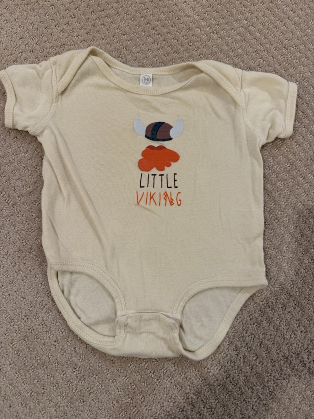 Rabbit Skins Cream 'Little Viking' Baby One-Piece Bodysuit